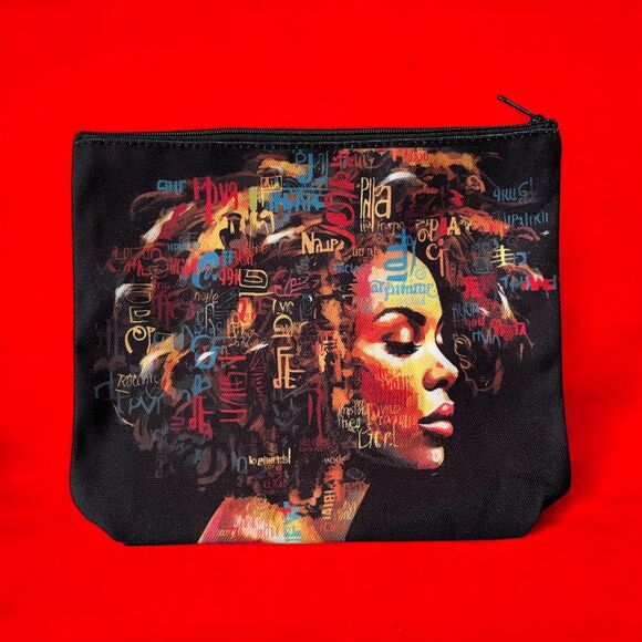 Abstract Art Cosmetic Bag for Women - Lightweight Travel Essential - Picture 3 of 4